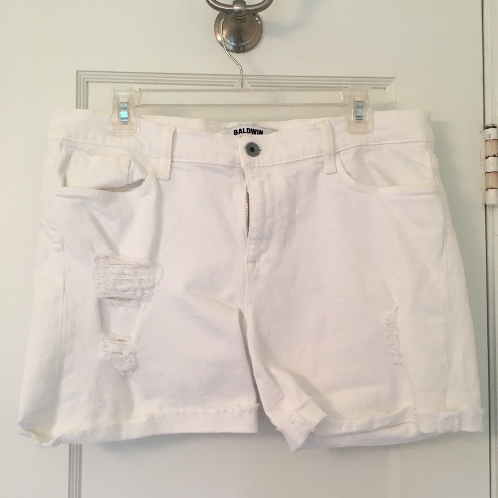 Baldwin white denim shorts NWOT